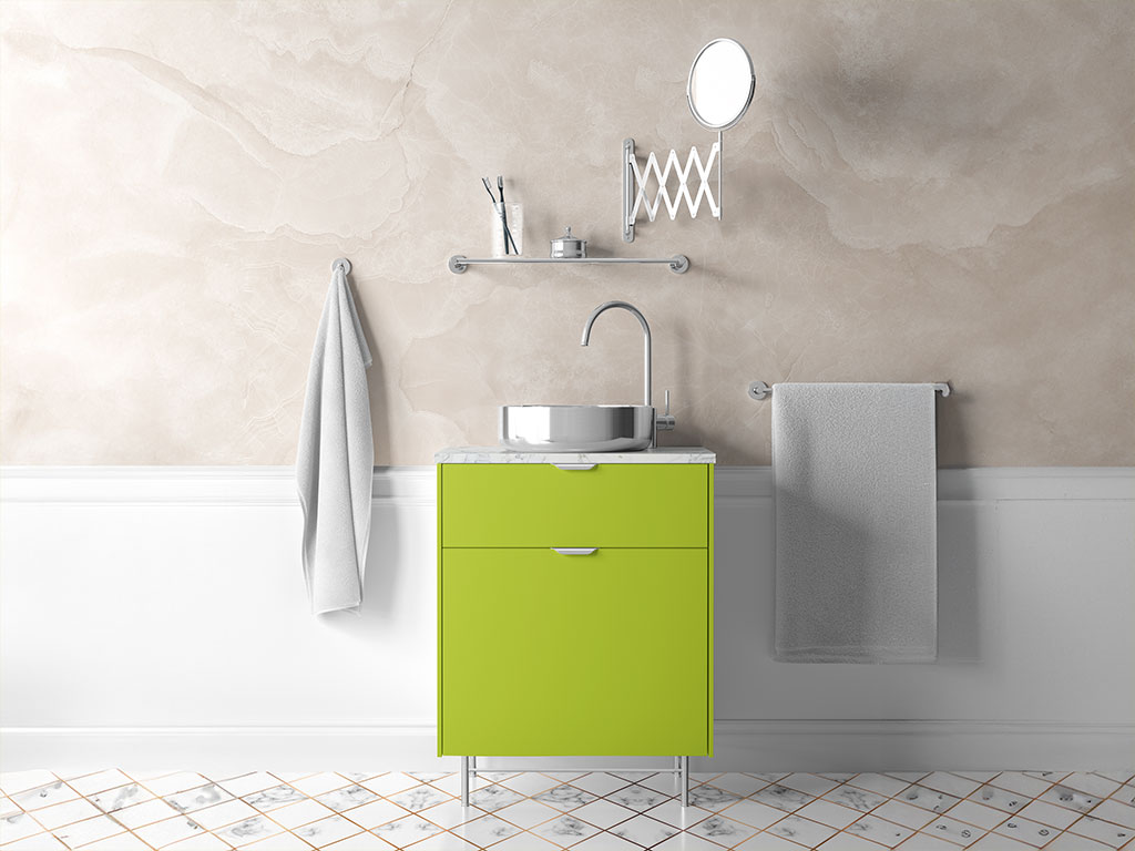 Avery Dennison SW900 Gloss Lime Green Bathroom Cabinetry Wraps