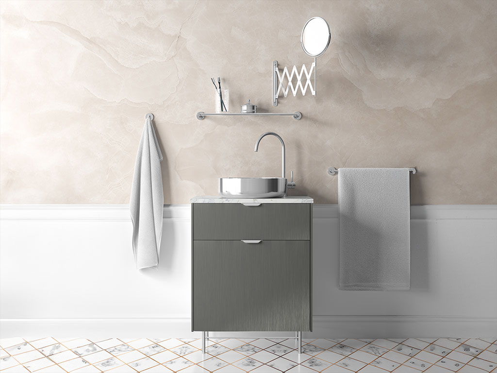 Avery Dennison SW900 Brushed Titanium Bathroom Cabinetry Wraps