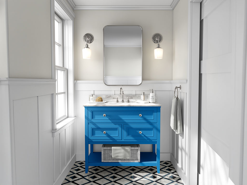 ORACAL 970RA Metallic Azure Blue DIY Bathroom Cabinet Wraps