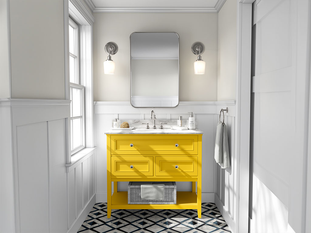 ORACAL 970RA Gloss Traffic Yellow DIY Bathroom Cabinet Wraps