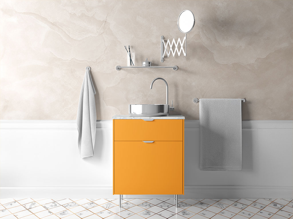 ORACAL 970RA Matte Saffron Yellow Bathroom Cabinetry Wraps