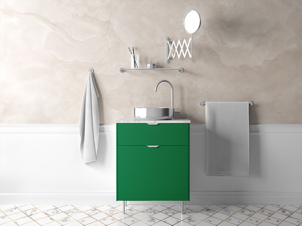 ORACAL 970RA Gloss Police Green Bathroom Cabinetry Wraps