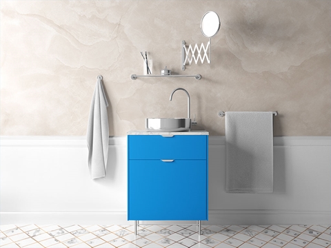 Rwraps™ Gloss Metallic Blue Bathroom Cabinet Wraps