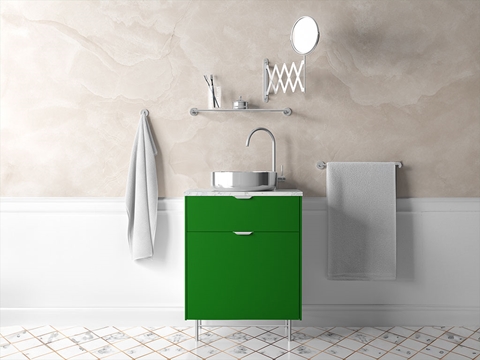 Rwraps™ Gloss Metallic Dark Green Bathroom Cabinet Wraps