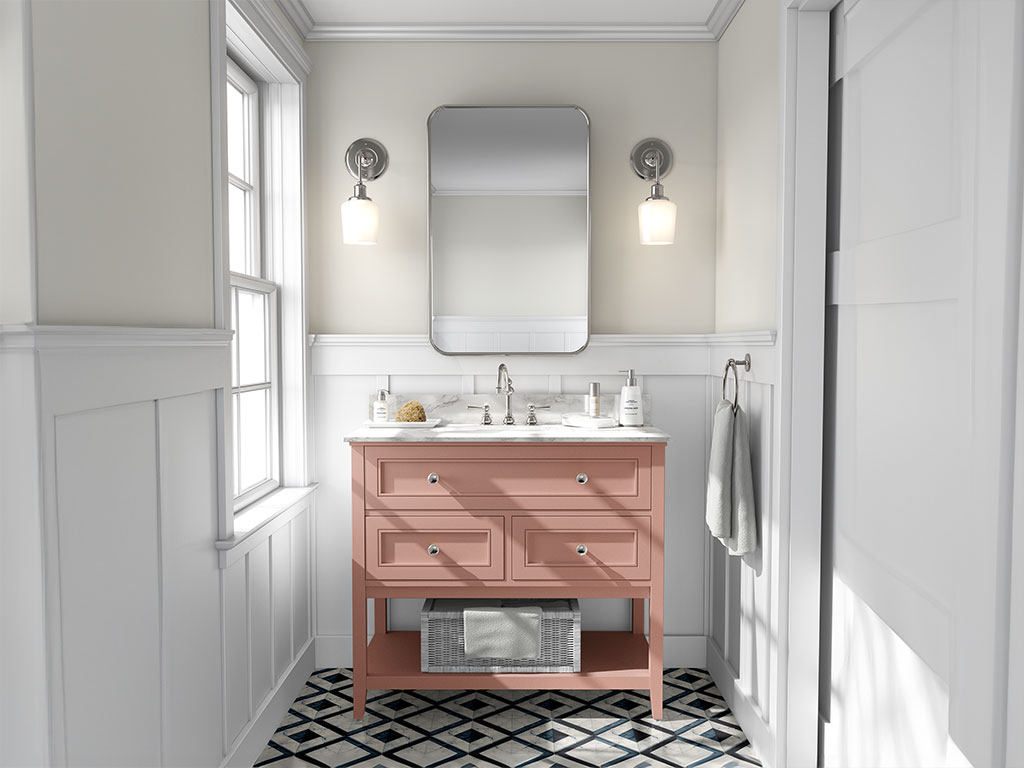 Rwraps Gloss Metallic Rose Gold DIY Bathroom Cabinet Wraps