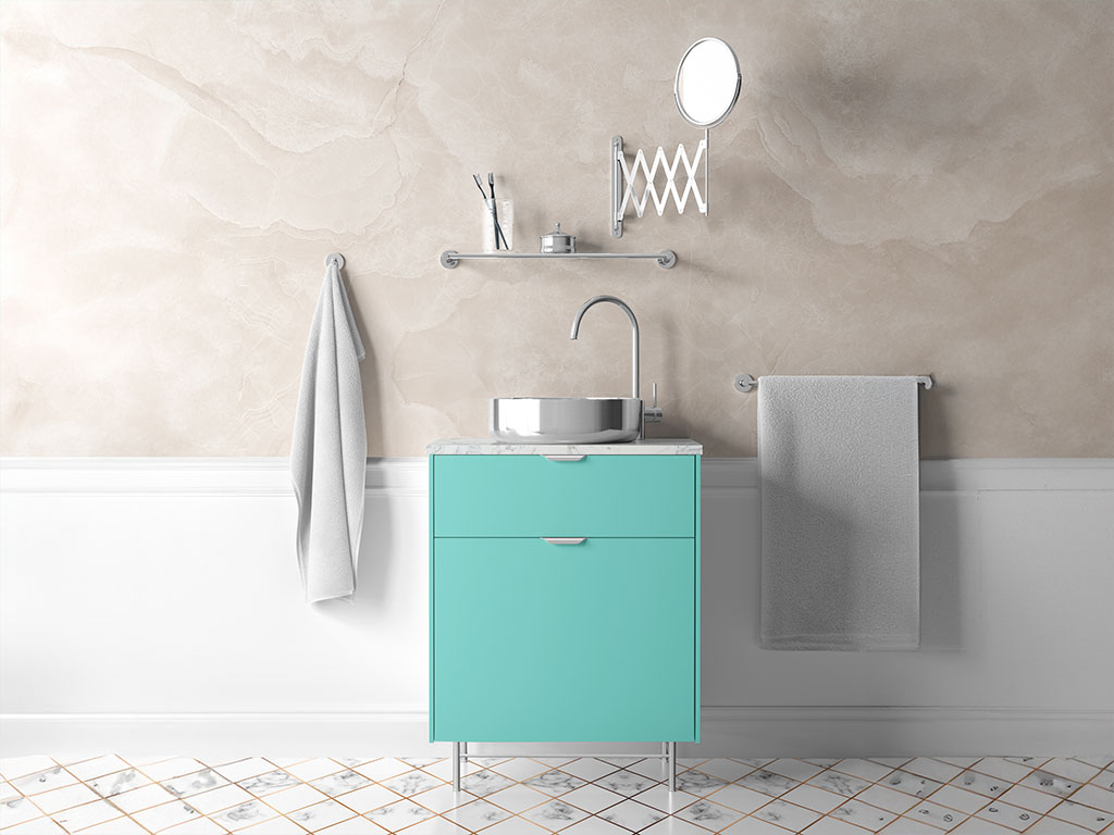 Rwraps Gloss Turquoise Bathroom Cabinetry Wraps