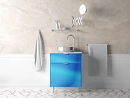 Rwraps Matte Chrome Light Blue Bathroom Cabinetry Wraps