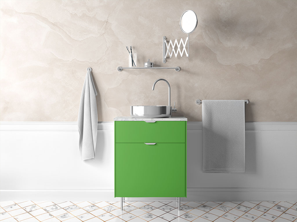 Rwraps Matte Green Bathroom Cabinetry Wraps