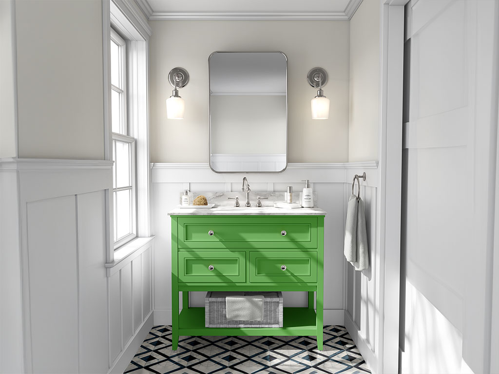 Rwraps Matte Green DIY Bathroom Cabinet Wraps