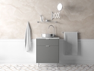 Rwraps Satin Metallic Gray Bathroom Cabinetry Wraps