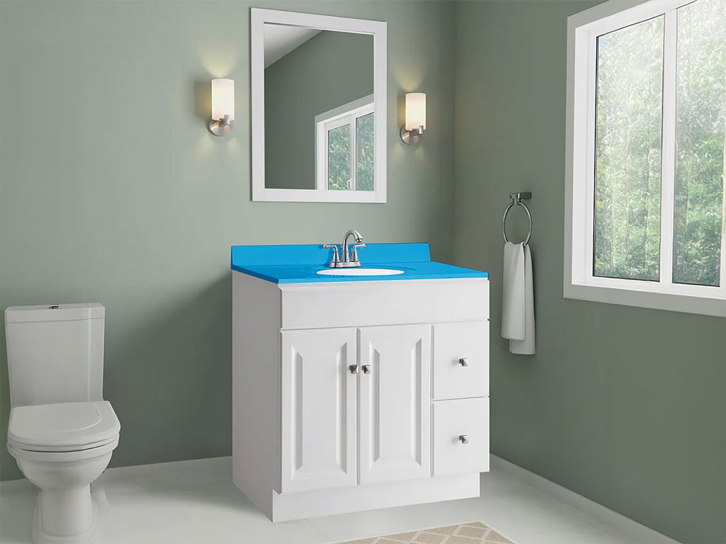 Avery Dennison SW900 Gloss Light Blue Bathroom Countertop Wraps