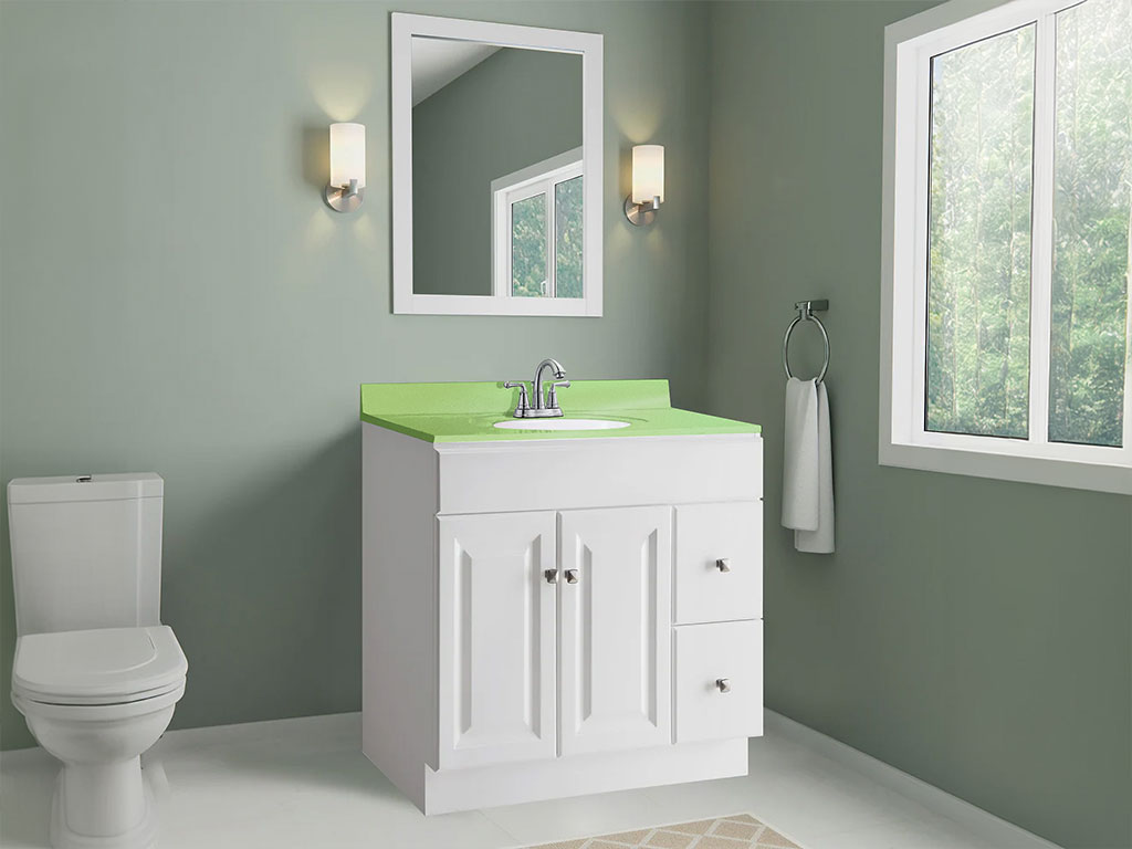 Avery Dennison SW900 Gloss Light Green Pearl Custom Bathroom Counter Wraps