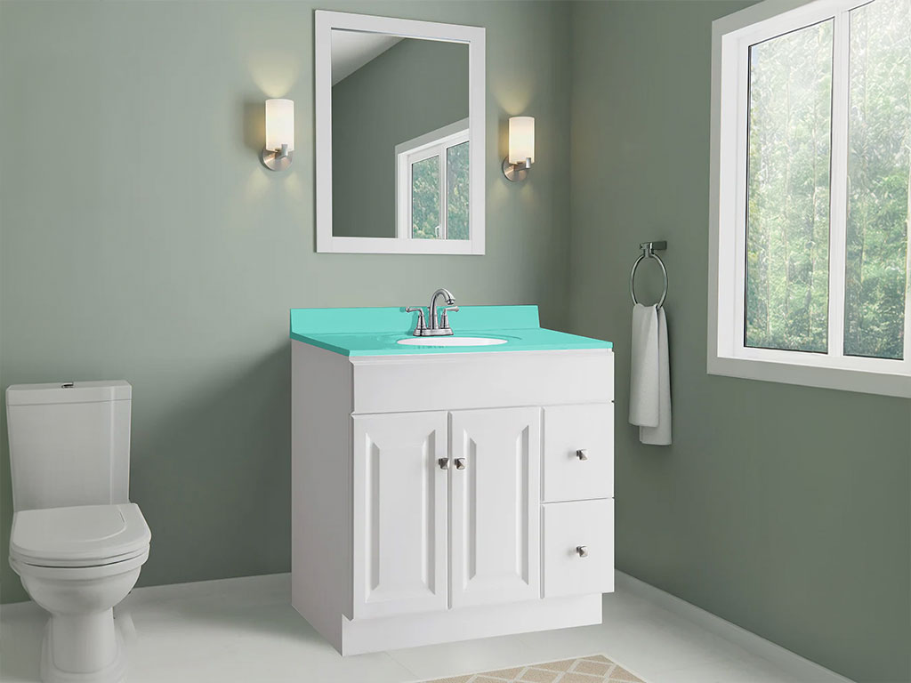 ORACAL 970RA Matte Mint Custom Bathroom Counter Wraps