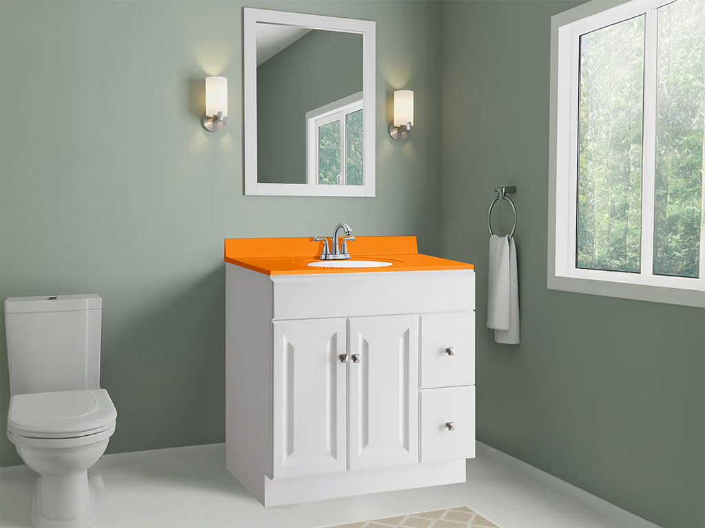 ORACAL 970RA Gloss Municipal Orange Custom Bathroom Counter Wraps