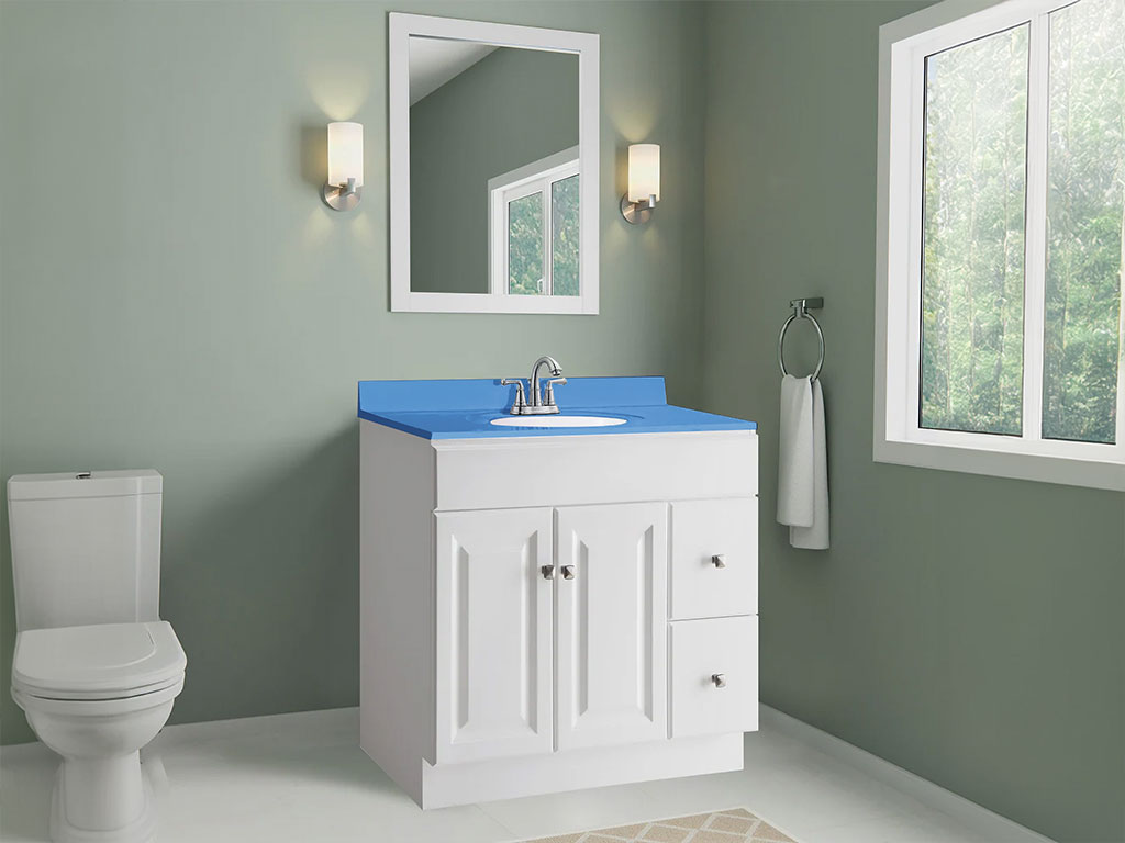 ORACAL 970RA Gloss Glacier Blue Custom Bathroom Counter Wraps