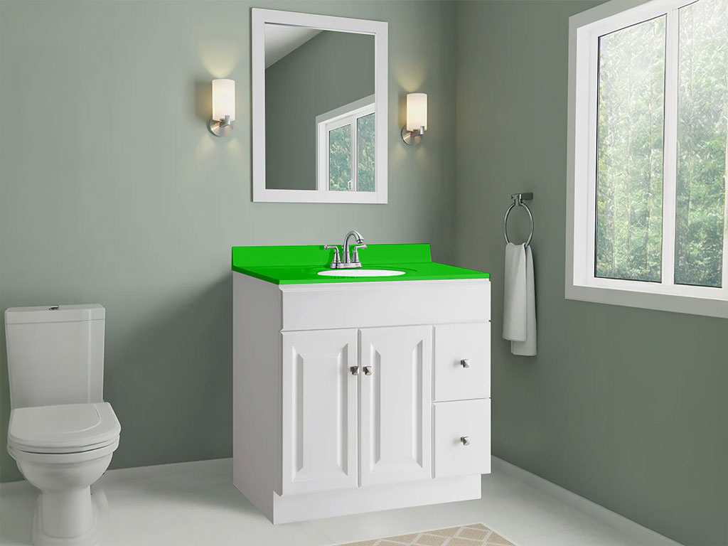 ORACAL 970RA Gloss Grass Green Custom Bathroom Counter Wraps