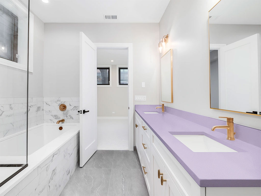 Rwraps Gloss Metallic Light Purple DIY Built-In Bathroom Countertop Wraps