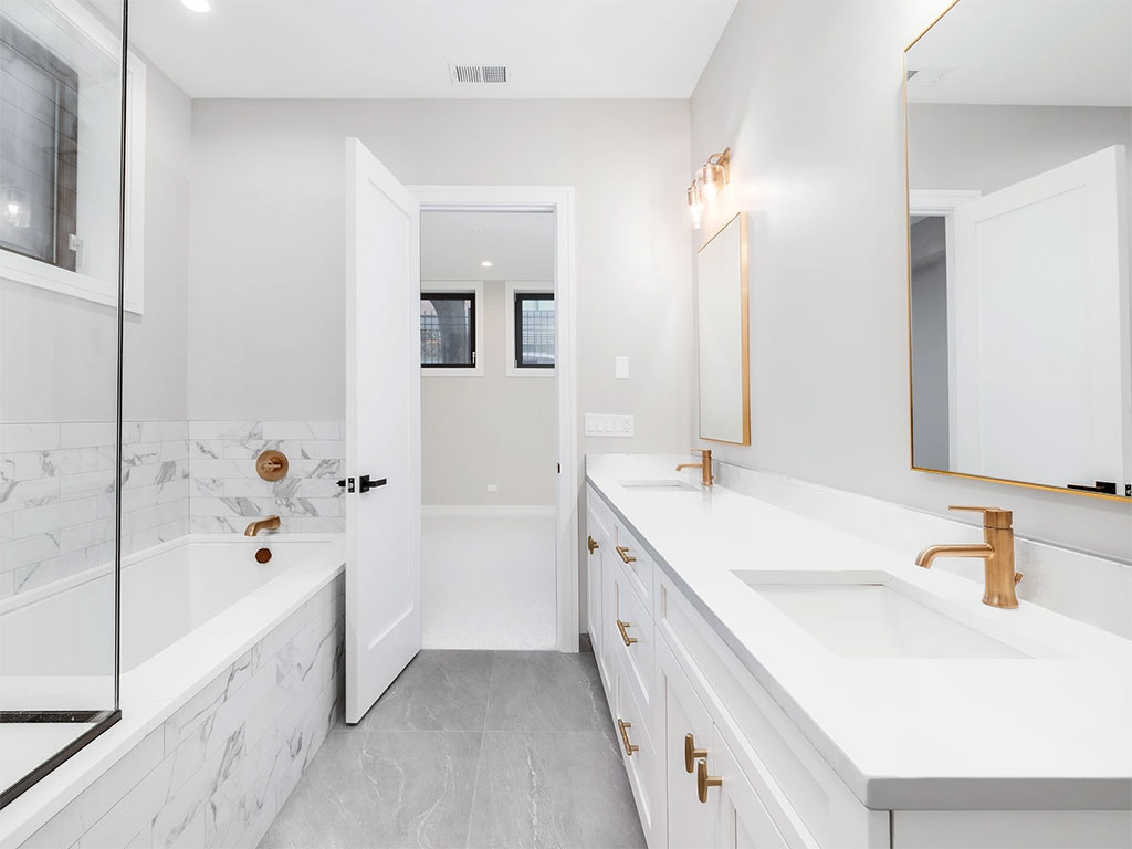 Rwraps Hyper Gloss White DIY Built-In Bathroom Countertop Wraps