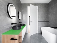 Rwraps Matte Chrome Green Bathroom Countertop Wraps