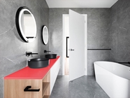 Rwraps Matte Chrome Red Bathroom Countertop Wraps