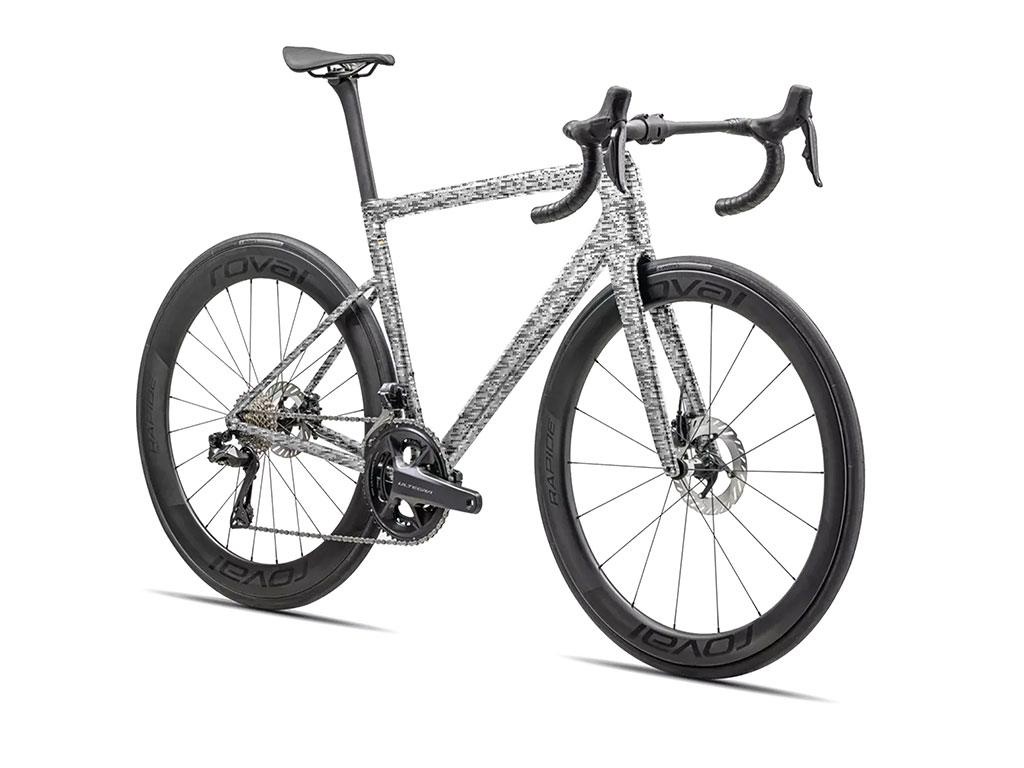 Rwraps 3D Carbon Fiber Silver (Digital) Bike Vehicle Wraps