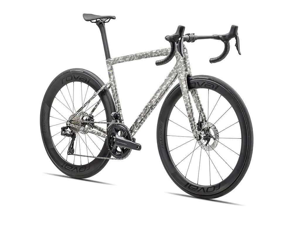 Rwraps Camouflage 3D Fractal Silver Bike Vehicle Wraps