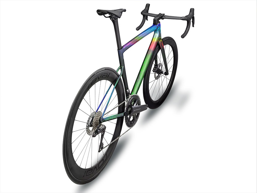 Rwraps Holographic Chrome Black Neochrome Bicycle Vinyl Wraps