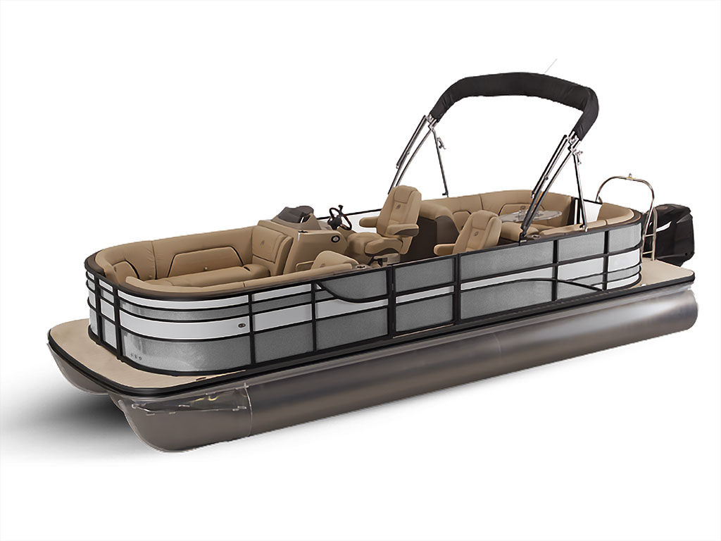 3M 1080 Gloss Sterling Silver Pontoon Custom Boat Wrap