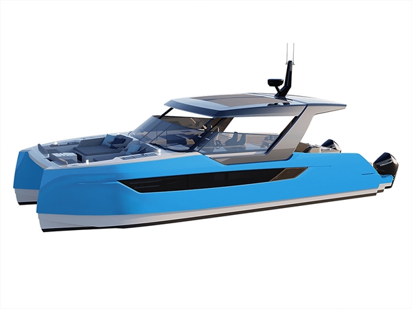 3M 1080 Gloss Blue Fire Catamaran Dual-Hull Vinyl Film Wraps