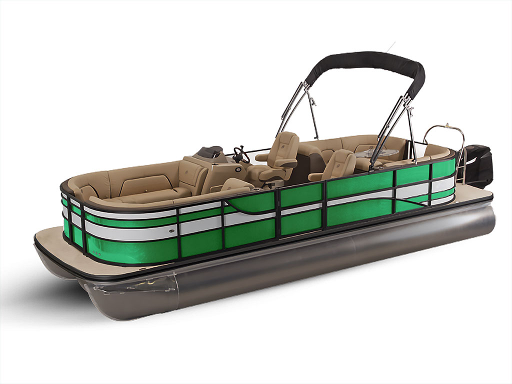 3M 1080 Gloss Kelly Green Pontoon Custom Boat Wrap