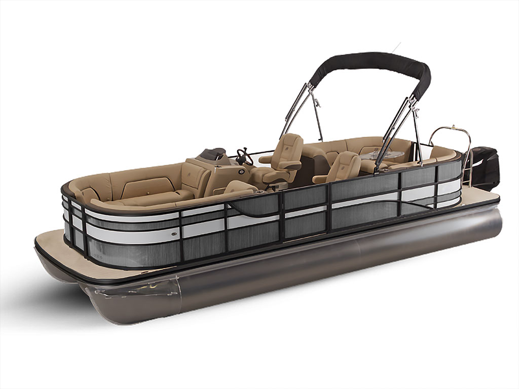 3M 2080 Brushed Steel Pontoon Custom Boat Wrap