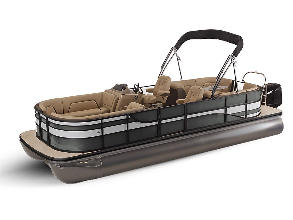 3M 2080 Dead Matte Black Pontoon Custom Boat Wrap