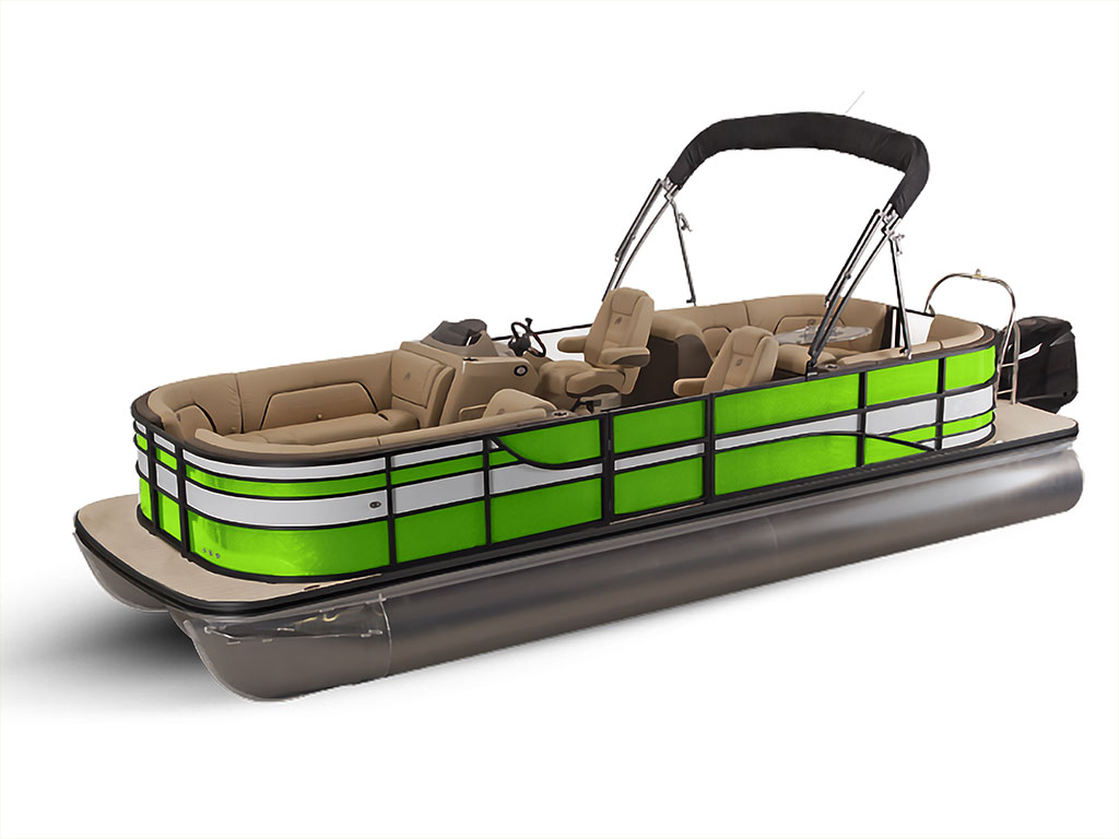 3M 2080 Gloss Light Green Pontoon Custom Boat Wrap