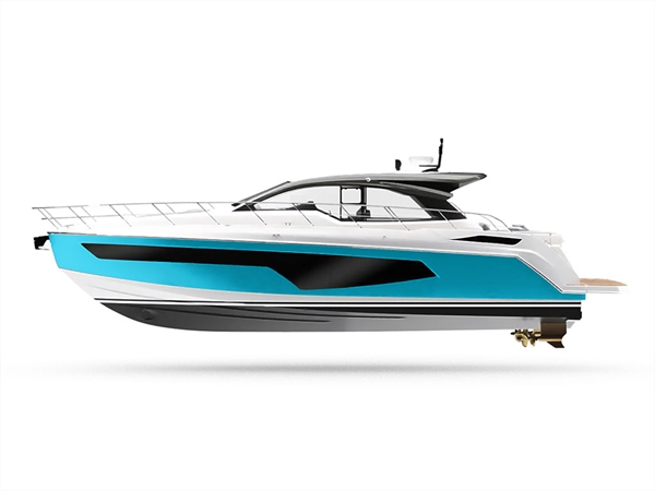 3M 2080 Gloss Sky Blue Customized Yacht Boat Wrap