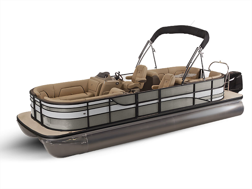 3M 2080 Matte Gray Aluminum Pontoon Custom Boat Wrap