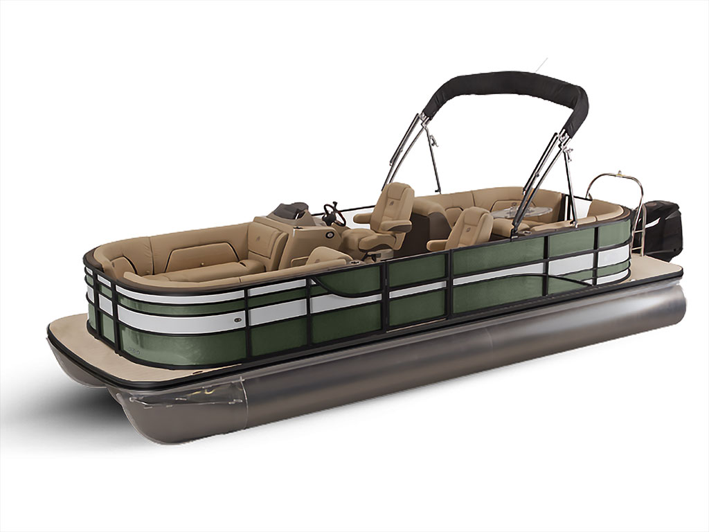 3M 2080 Matte Military Green Pontoon Custom Boat Wrap