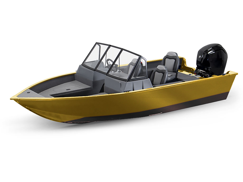 3M 2080 Satin Bitter Yellow Modified-V Hull DIY Fishing Boat Wrap