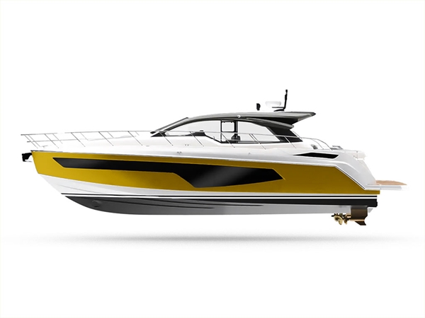 3M 2080 Satin Bitter Yellow Customized Yacht Boat Wrap