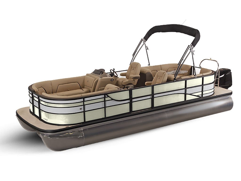 3M 2080 Satin Pearl White Pontoon Custom Boat Wrap