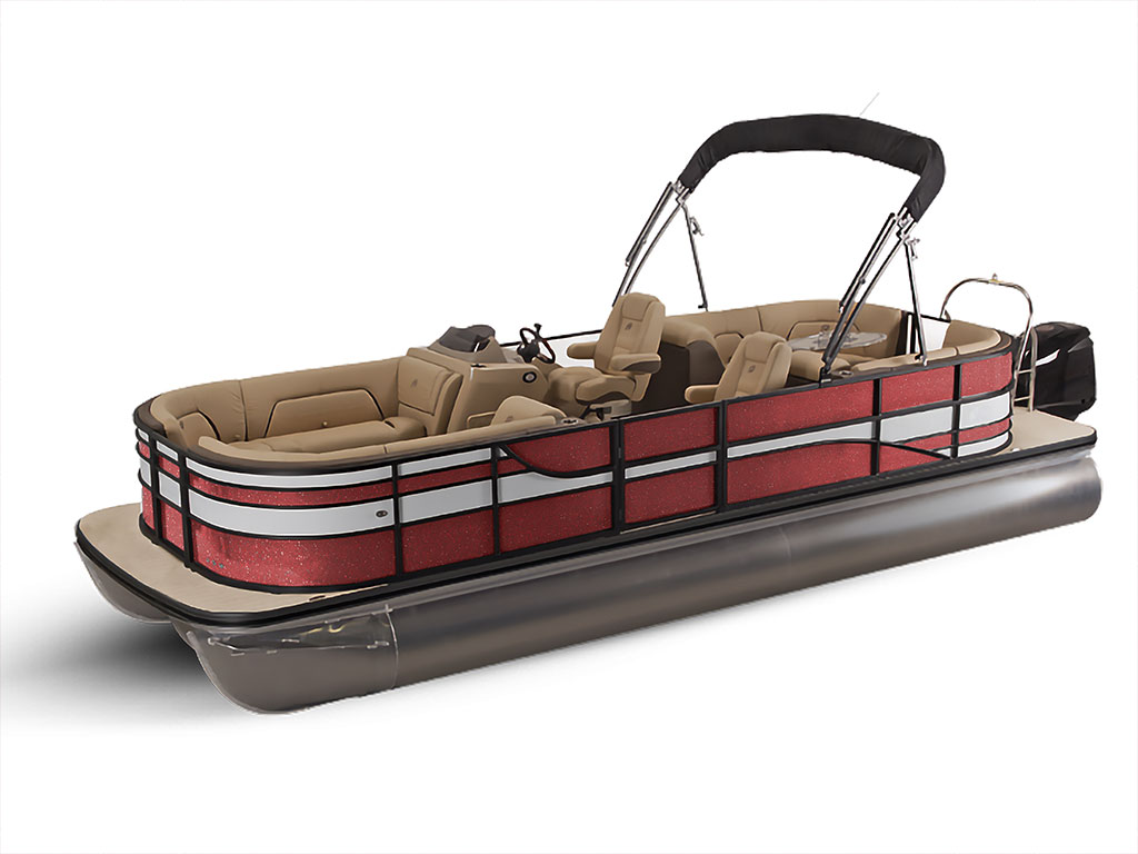 Avery Dennison SW900 Diamond Red Pontoon Custom Boat Wrap