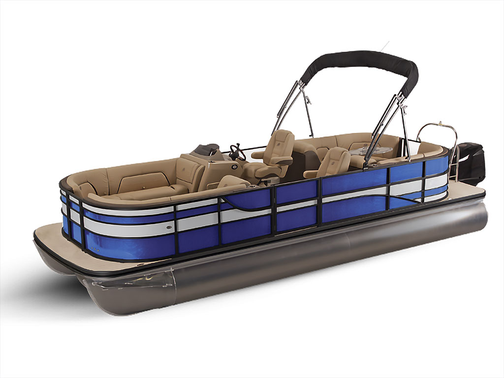 Avery Dennison SW900 Gloss Dark Blue Pontoon Custom Boat Wrap