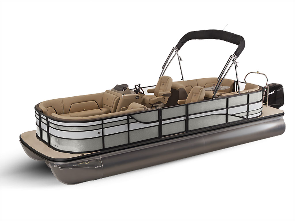 Avery Dennison SW900 Satin Silver Metallic Pontoon Custom Boat Wrap