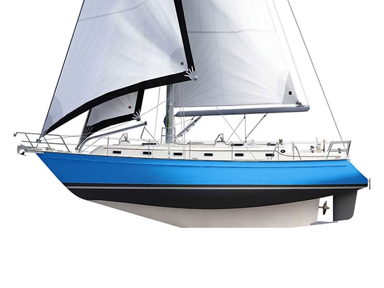 ORACAL 970RA Matte Metallic Azure Blue Customized Cruiser Boat Wraps