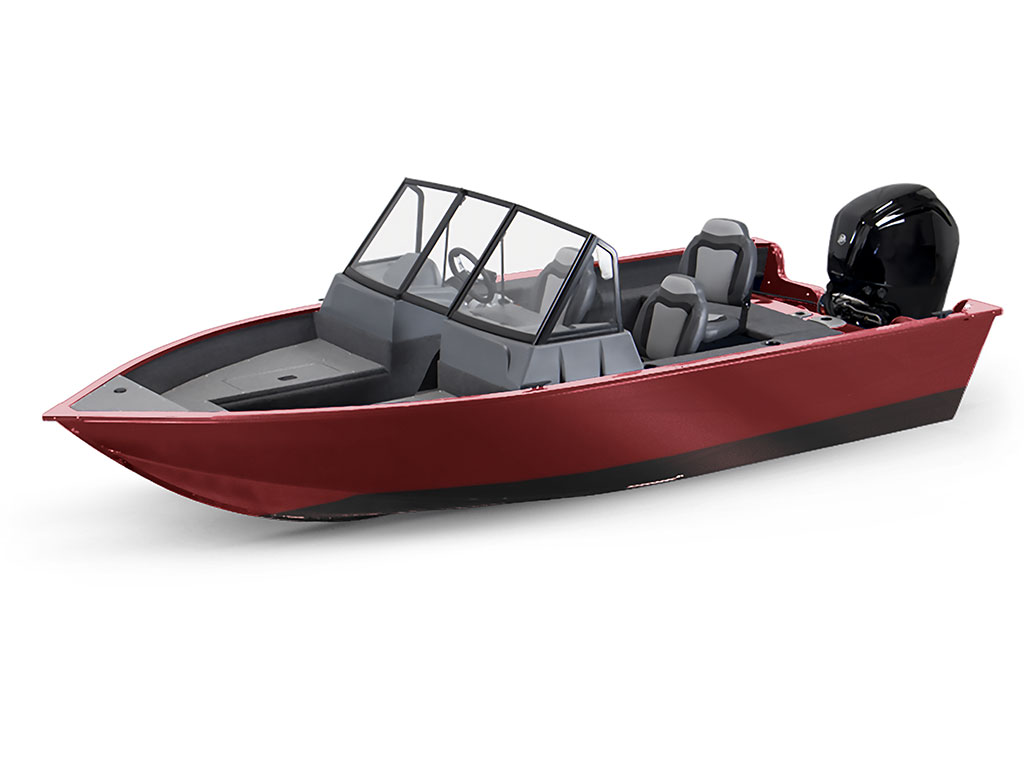ORACAL 970RA Matte Metallic Dark Red Modified-V Hull DIY Fishing Boat Wrap