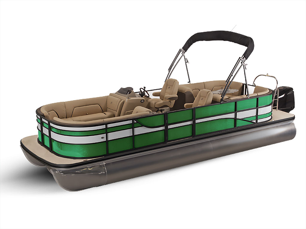 ORACAL 970RA Gloss Police Green Pontoon Custom Boat Wrap