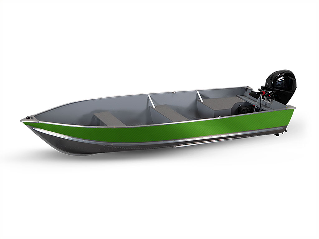 Rwraps 3D Carbon Fiber Green Pontoon Vinyl Film Wraps