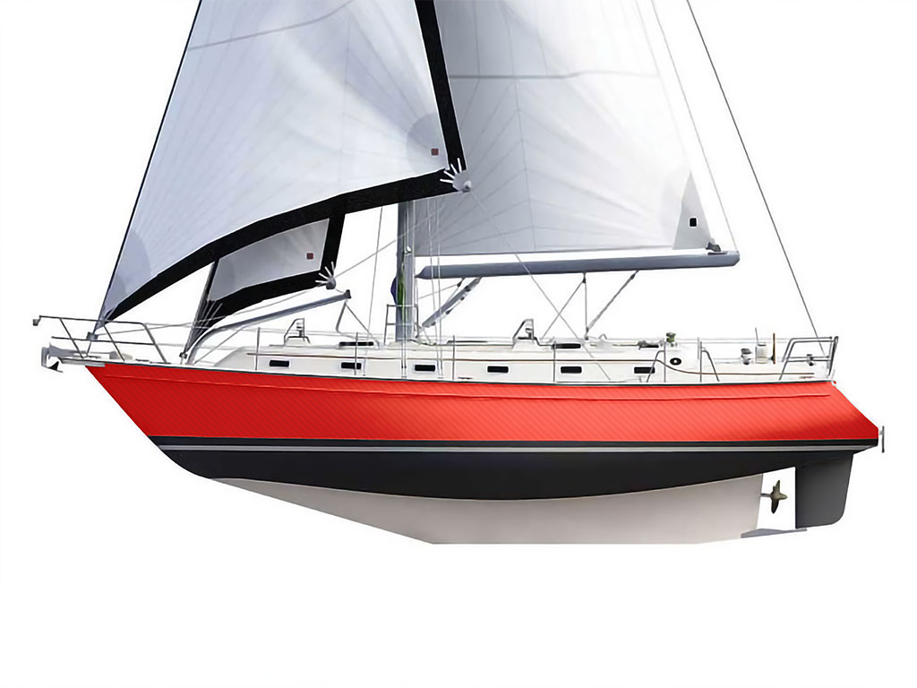 Rwraps 3D Carbon Fiber Red Customized Cruiser Boat Wraps