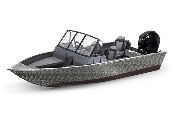 Rwraps™ Camouflage 3D Fractal Silver Boat Wraps