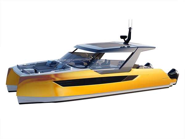 Rwraps Chrome Gold Catamaran Dual-Hull Vinyl Film Wraps