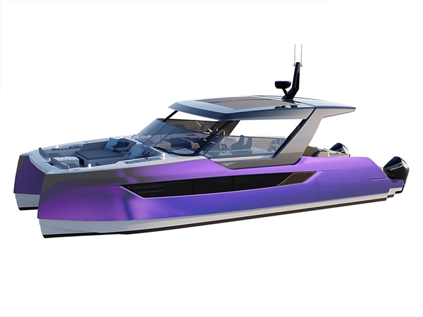 Rwraps Chrome Purple Catamaran Dual-Hull Vinyl Film Wraps